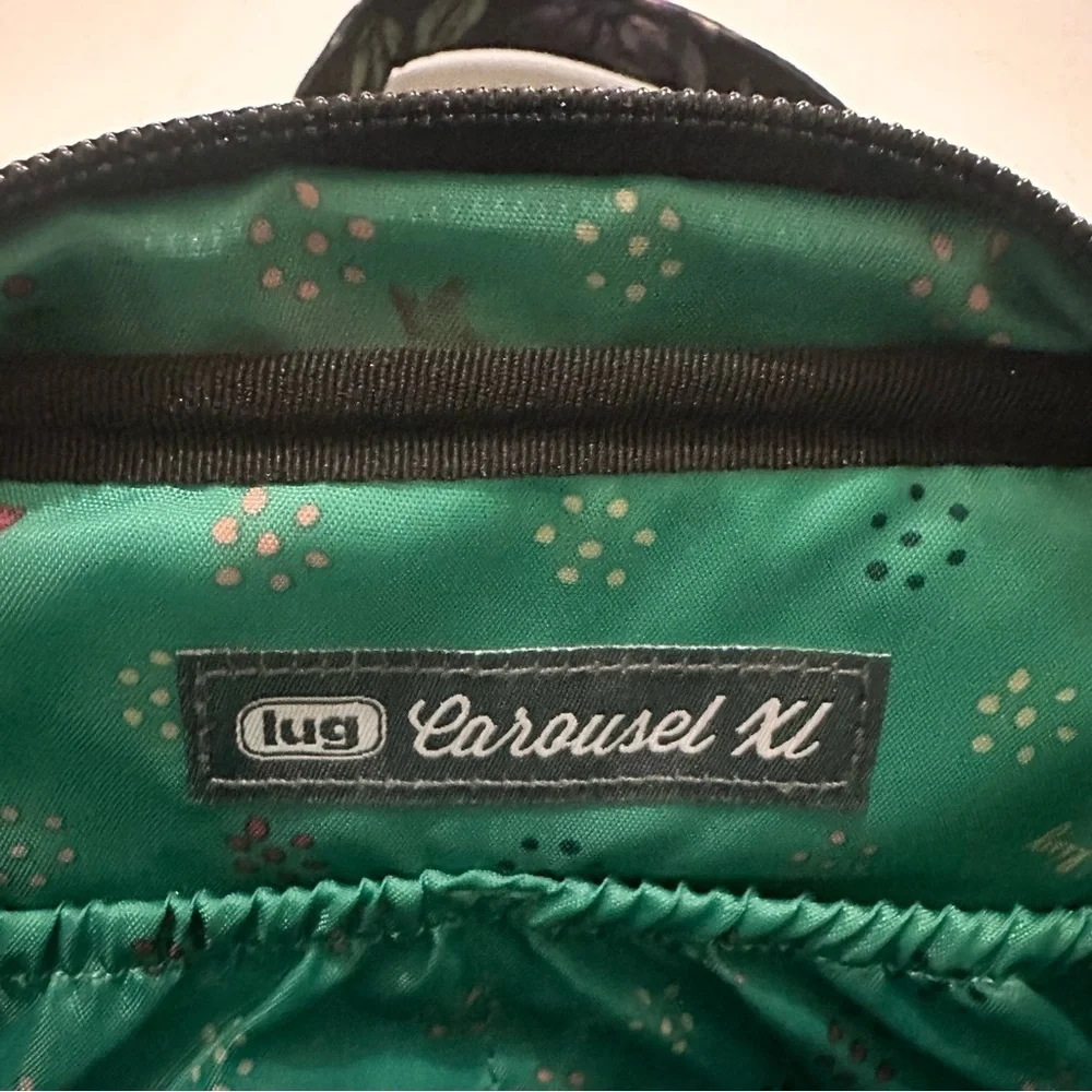 Lug Carousel XL Floral Quilted Women's Crossbody Bag Bloom Black - Picture 9 of 14